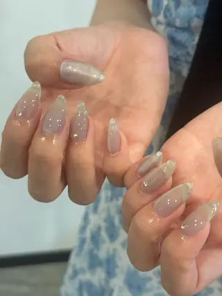 ネイル 本町🤍ちゅるん 自爪育成✨🤍のネイルデザイン