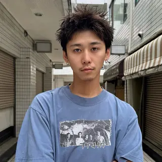 ショート パーマ メンズ スパイキーショート/ メンズヘア/hugeのヘアスタイル