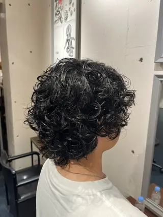 ミディアム パーマ メンズ 【パーマモデル募集】 武田 好誠のヘアスタイル