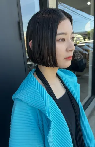 ミディアム ボブレイヤー募集中 出島　凜平のヘアスタイル