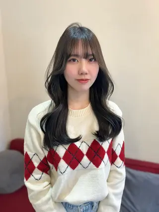 カラー ヘアアレンジ 似合わせ顔まわり カット💛森尾真由美のヘアスタイル
