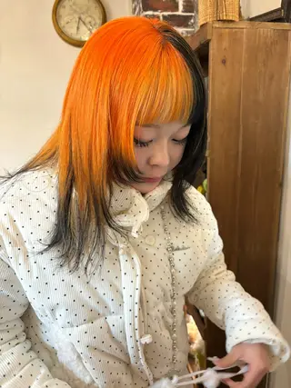 セミロング ヒラカホ/ ブリーチ/似合わせのヘアスタイル