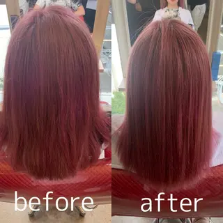 ミディアム 鶴﨑 美優亜のヘアスタイル
