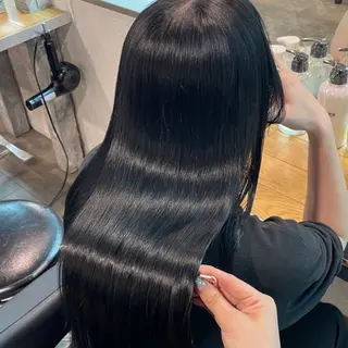 セミロング カラー 表参道♡暗髪♡ 艶カラー♡アユミのヘアスタイル