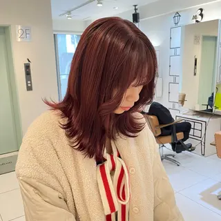 ミディアム 田口 花葉のヘアスタイル