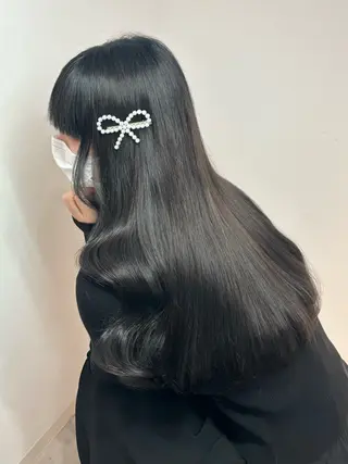 セミロング カラー 艶髪ハイトーン/ ブロンド/Nagiのヘアスタイル
