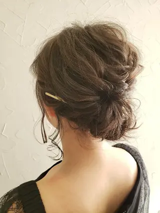 ミディアム ヘアアレンジ 清水 沙織のヘアスタイル