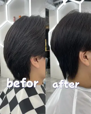 ショート メンズカット パーマ／稲葉のヘアスタイル