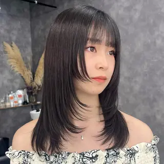 セミロング 🐺ウルフ×ハイトー ン🖤Yukinoのヘアスタイル
