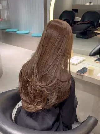 ロング カラー Lond mare レイヤーカット/韓国のヘアスタイル