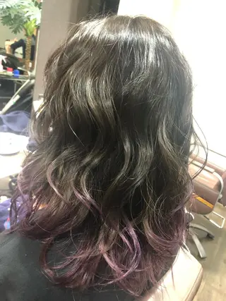 セミロング カラー pep natsumiのヘアスタイル