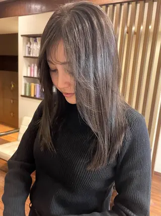 ミディアム カラー 田室 和幸のヘアスタイル