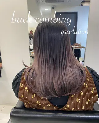 セミロング カラー opus 店長大和 レイヤー/赤み消しのヘアスタイル