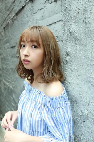 ミディアム 縮毛矯正セミナー講師 ヨコモリユウキのヘアスタイル