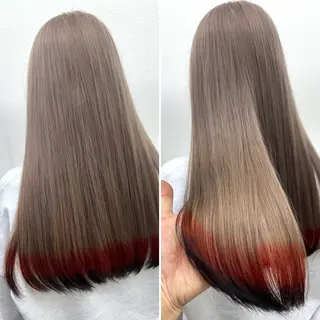 カラー ダブルスキルエクステ /羽エクステ白石宇由のヘアスタイル
