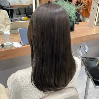 セミロング カラー 【透明感カラー🩶】 津田和希のヘアスタイル