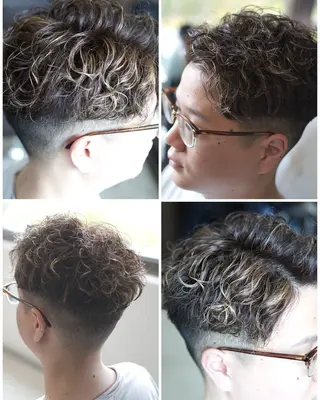 ショート カラー パーマ 中島 剛のヘアスタイル