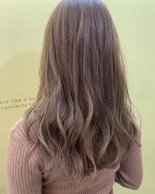 セミロング カラー hub hair レイヤー/透明感のヘアスタイル