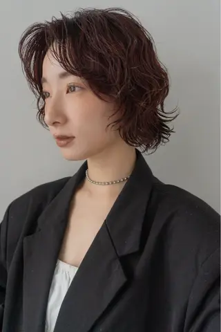 ショート カラー パーマ レイヤー/似合わせ TAKUYAのヘアスタイル