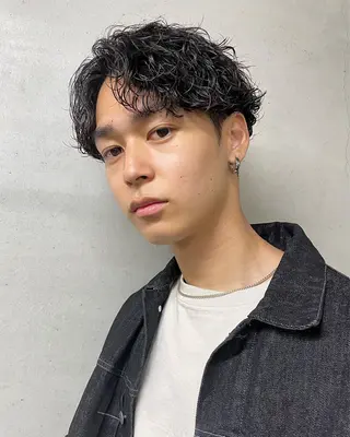 ショート カラー パーマ ヘアアレンジ メンズ 亀井隆汰/メンズ専門 パーマ特化美容師のヘアスタイル