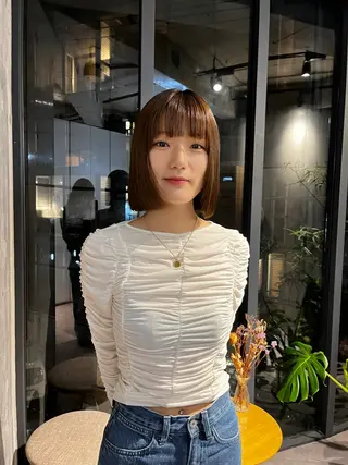 ショート レイヤー/コテ巻き風 kanohaのヘアスタイル