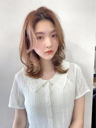 ミディアム カラー 似合わせレイヤー 🇰🇷荒木洋文のヘアスタイル