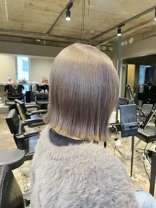 セミロング 渋谷ケアブリーチ ❤️‍🔥徳田空悟のヘアスタイル