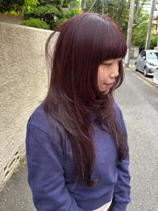 ロング ヒラカホ/ ブリーチ/似合わせのヘアスタイル