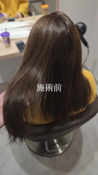 ミディアム カラー 縮毛矯正をしている人 のためのカラーのヘアスタイル
