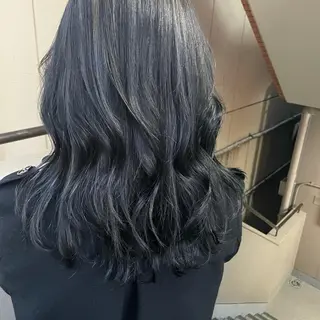 ミディアム カラー パーマ ヘアアレンジ メンズ キッズ ネイル マツエク・マツパ 切りっぱなしヘアボブ ミディアムヘアRYOのヘアスタイル