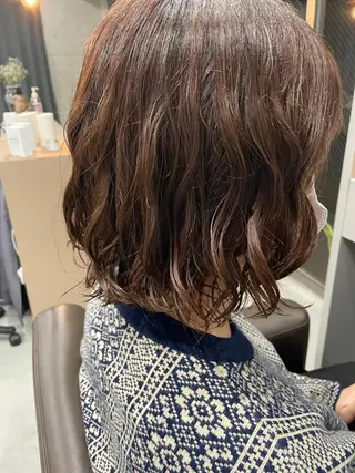 ミディアム カラー パーマ 吉田一輝 外国人パーマのヘアスタイル