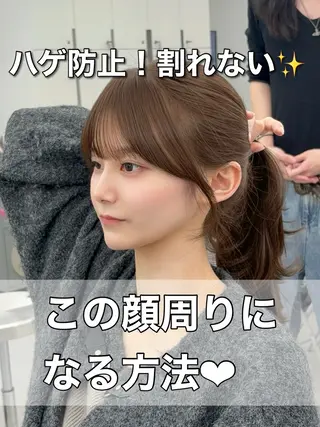 ロング カラー 韓国ヘア/レイヤー/ 顔まわり足立遥奈のヘアスタイル