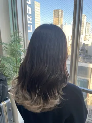 セミロング 🫧透明感カラー🫧 美髪矯正🫧チサトのヘアスタイル