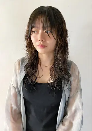 セミロング パーマ レイヤー/パーマ /ウルフ/nabeのヘアスタイル