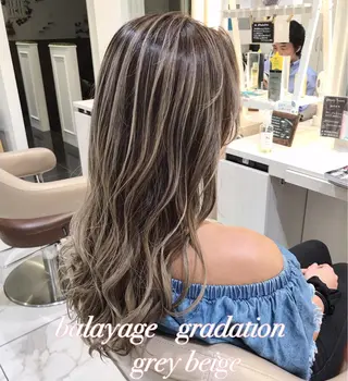 セミロング カラー 山崎俊輔/髪質改善 /バレイヤージュのヘアスタイル