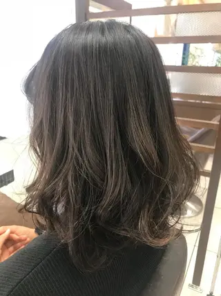 セミロング ヘアアレンジ 馴染ませNo.1🧃 エクステ・アレンジのヘアスタイル