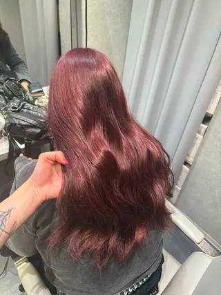 ロング カラー jyui/原宿 ハイトーン/デザインのヘアスタイル