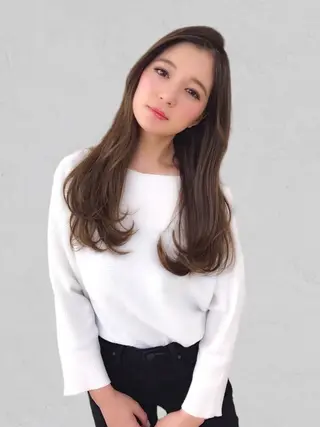ロング 🫧とぅるん艶髪🫧 透明感カラー×猿渡のヘアスタイル