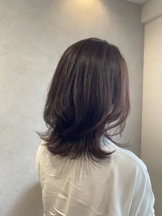 ミディアム みやた なゆのヘアスタイル
