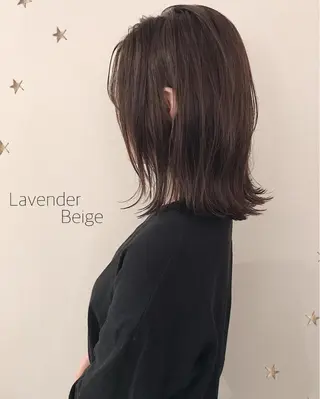 ミディアム カラー 市川 千夏のヘアスタイル