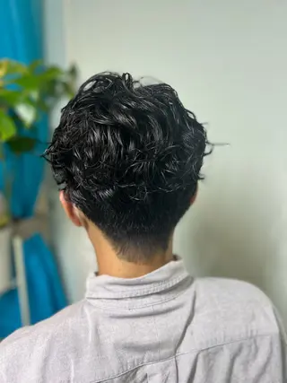 ショート パーマ メンズ ビューティサロン 月麗(ルナ)のヘアスタイル