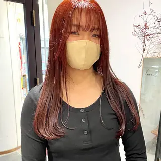 ロング カラー 🍊暖色×顔周り 🍊cocoroのヘアスタイル