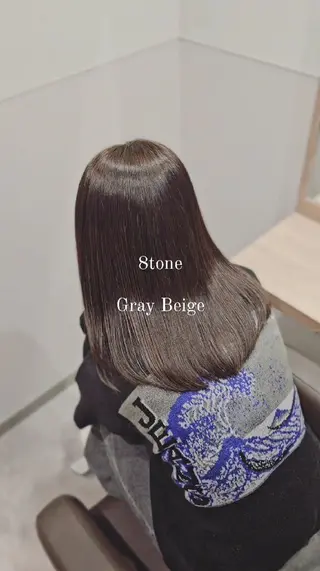ミディアム カラー 縮毛矯正をしている人 のためのカラーのヘアスタイル