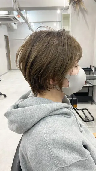 ショート カラー ⭐️ショート⭐️美髪 矯正⭐️水口陸のヘアスタイル