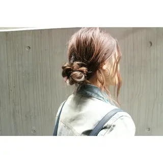 ヘアアレンジ クニモトハルナ ボブ/柔らかカラーのヘアスタイル