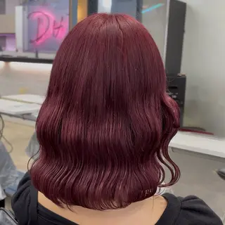 セミロング カラー ヘアアレンジ 🎀モテ暖色× エクステ🎀あかりのヘアスタイル