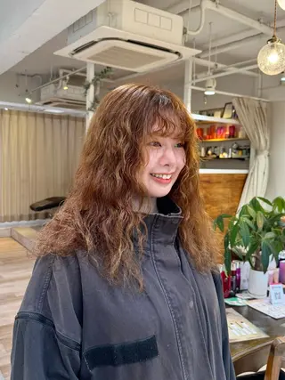 ロング パーマ 𝙎𝙚𝙞𝙧𝙖 ☆カット/パーマのヘアスタイル
