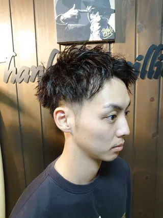 パーマ メンズ 岡林 選のヘアスタイル
