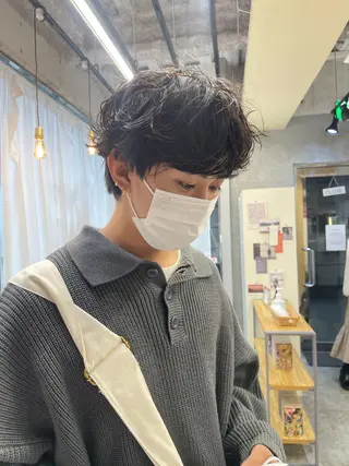 ショート パーマ メンズ 早瀬裕之 パーマのヘアスタイル