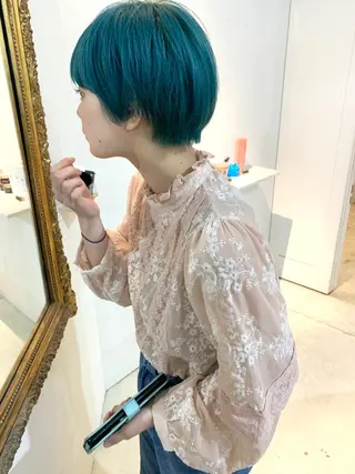 ショート ダブルカラー/透明感 💈JUNYA💈のヘアスタイル